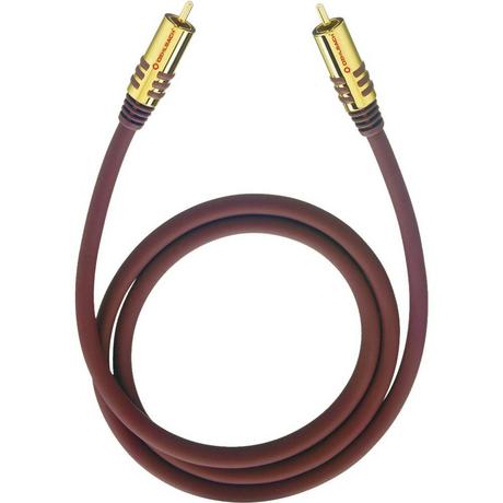 Oehlbach  Cinch Audio Anschlusskabel [1x Cinch-Stecker - 1x Cinch-Stecker] 3.00 m Bordeaux vergoldete Steckkontakte  NF Su 