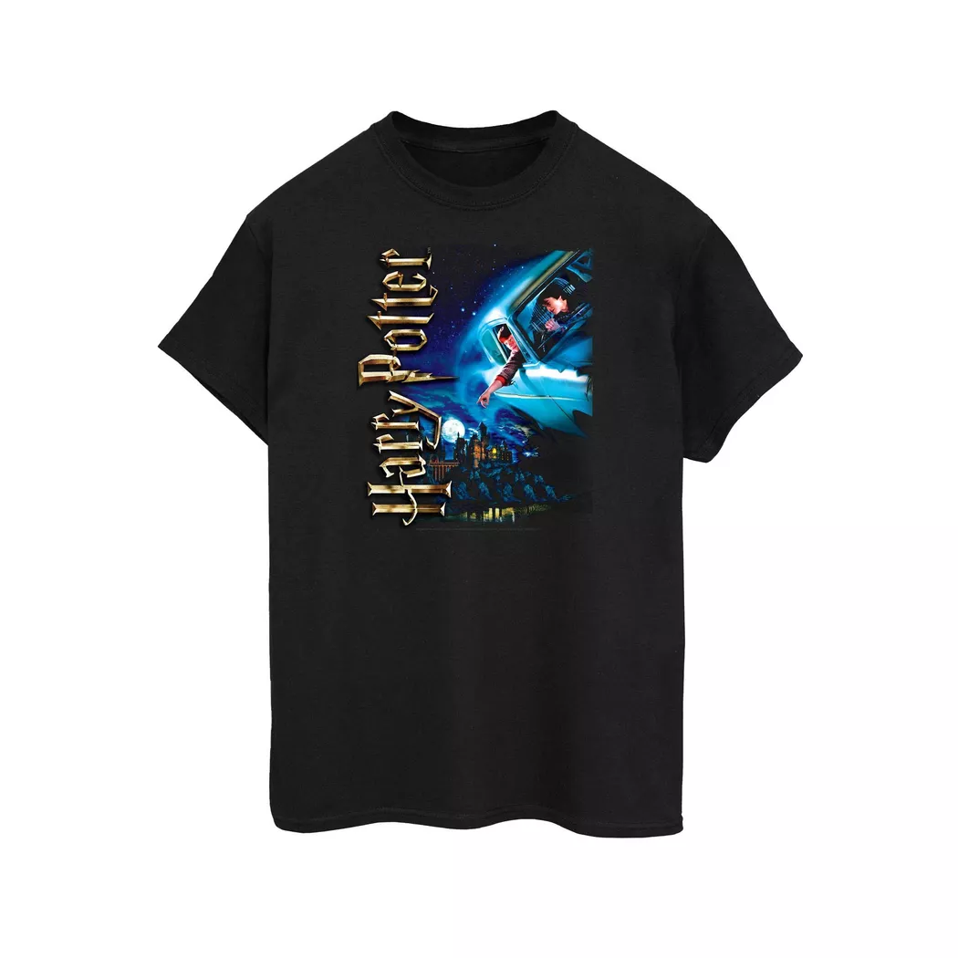 Harry Potter - Smiles At Hogwarts TShirt, für Damen, Schwarz, Größe S