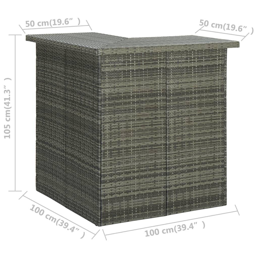 VidaXL Stehtisch poly-rattan  