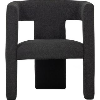 mutoni Fauteuil Tiwa Bouclé gris foncé  