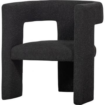 Fauteuil Tiwa Bouclé gris foncé