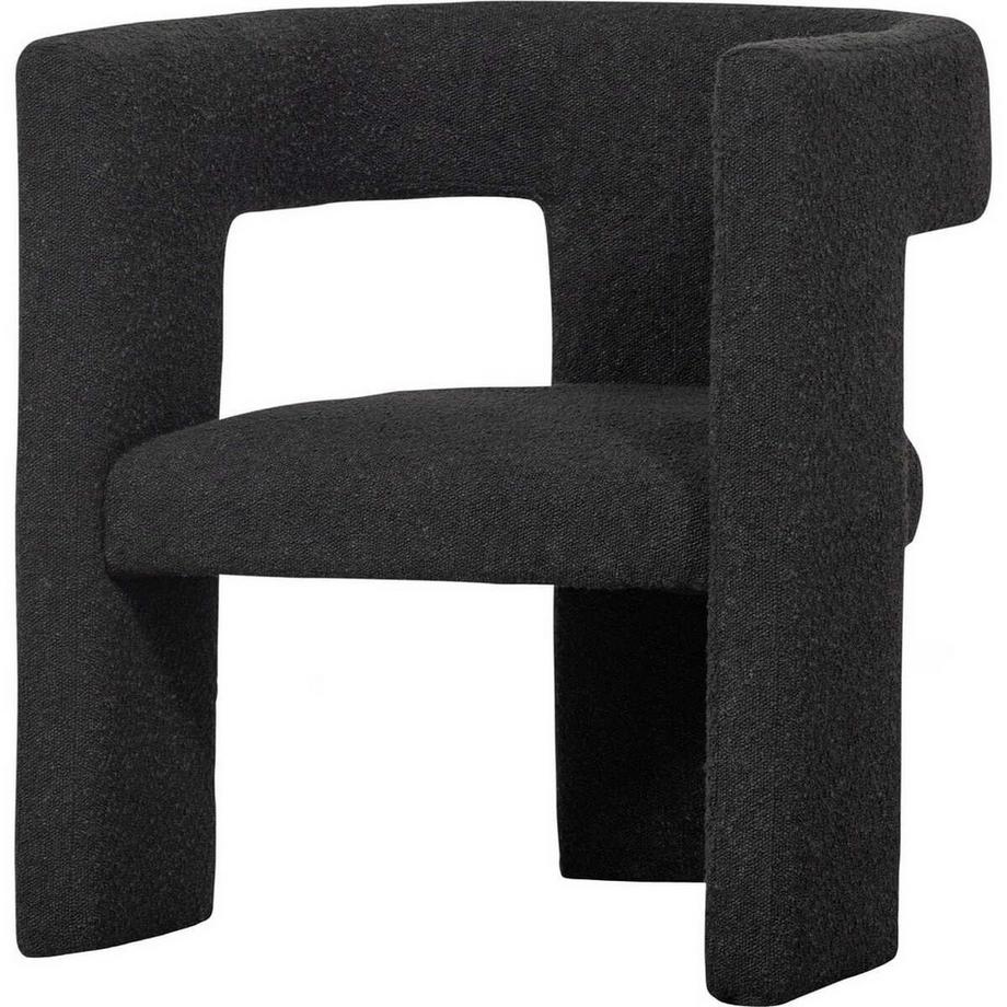 Sessel Tiwa Bouclé dunkelgrau