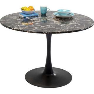 KARE Design Table Schickeria aspect marbre noir rond 110  