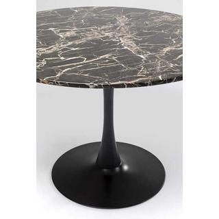 KARE Design Table Schickeria aspect marbre noir rond 110  