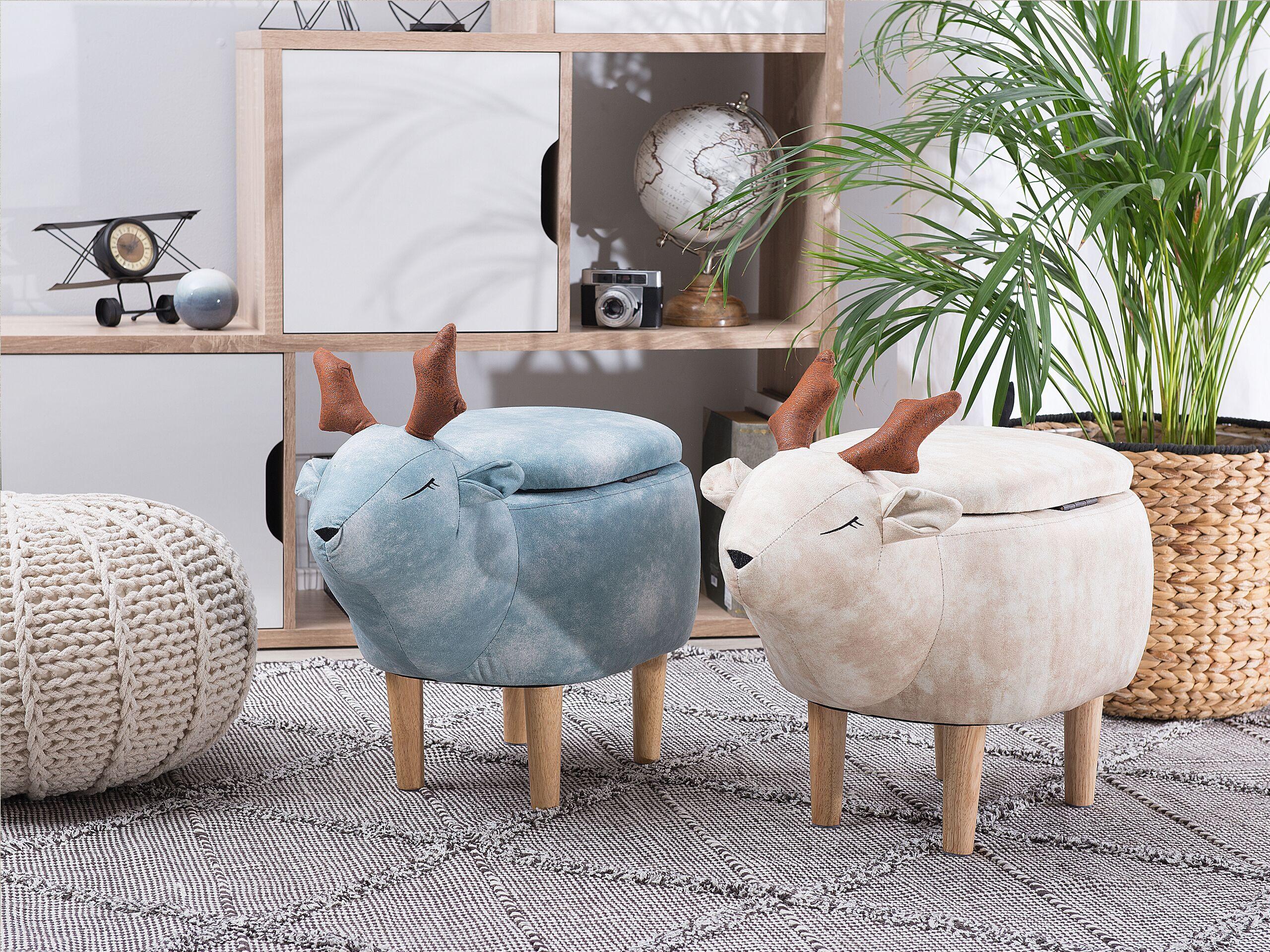 Beliani Hocker aus Polyester Modern REINDEER  