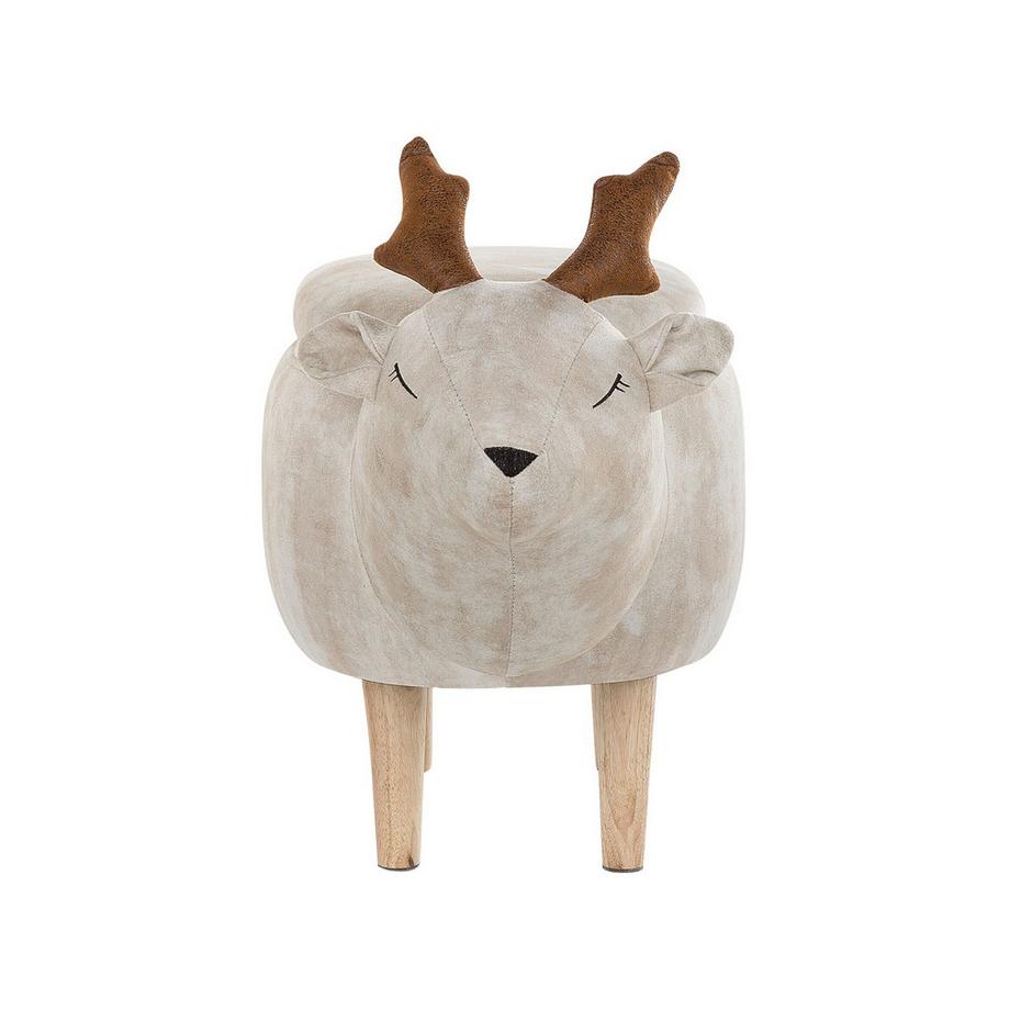 Beliani Tabouret de rangement animal en Tissu Moderne REINDEER  
