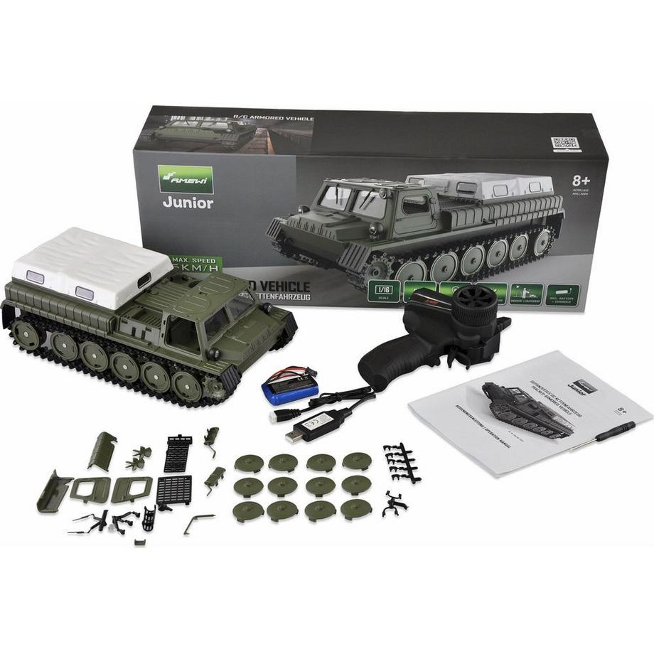 Amewi  Kettenfahrzeug gepanzert, Olivgrün 1:16, RTR 