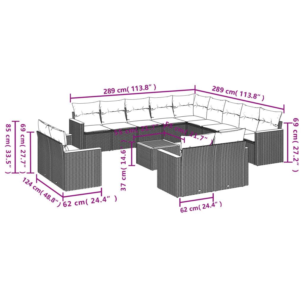 VidaXL Ensemble de canapés de jardin rotin synthétique  