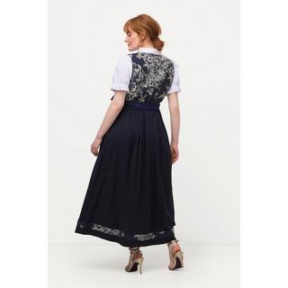 Ulla Popken  Dirndl, Blüten-Jacquard, Carree-Ausschnitt, ärmellos 