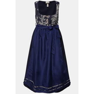 Ulla Popken  Dirndl, Blüten-Jacquard, Carree-Ausschnitt, ärmellos 