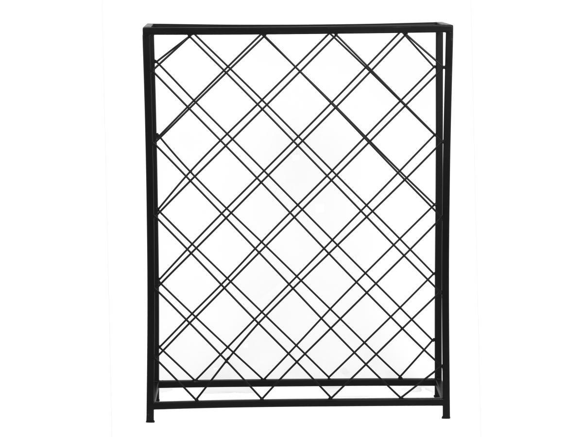 Image of Weinregal für 32 Flaschen - Metall - B 55 x H 71 cm - Schwarz - BOLINAR Weinregal für 32 Flaschen - Metall - B 55 x H 71 cm - Schwarz - BOLINAR