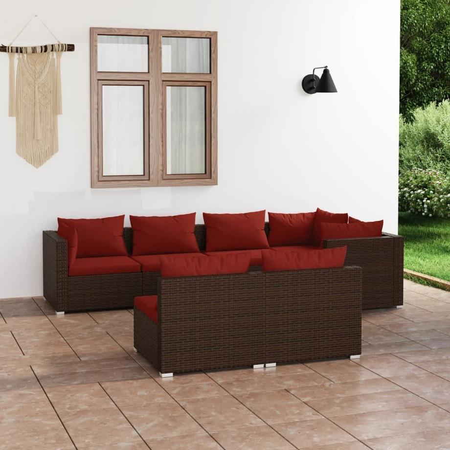 VidaXL Salon de jardin rotin synthétique  