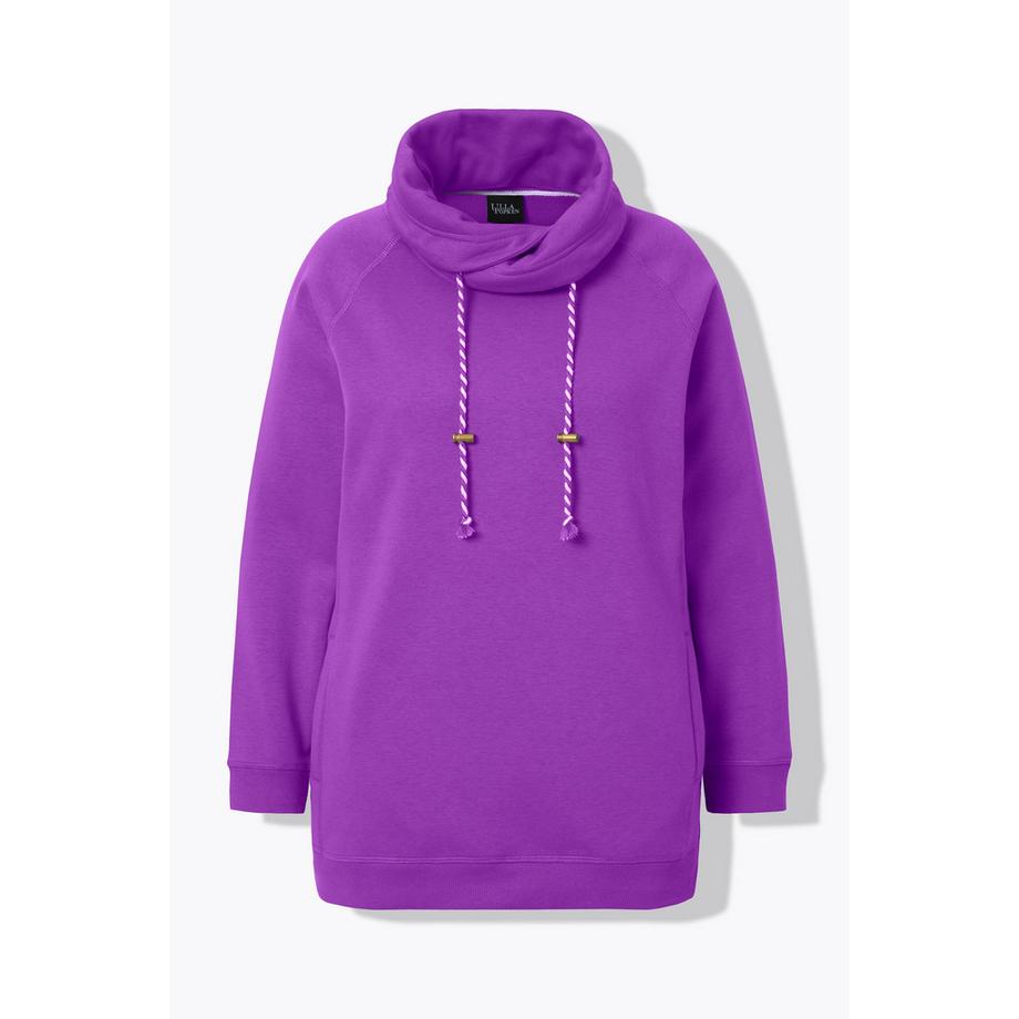 Ulla Popken Sweatshirt Weiter Stehkragen Taschen Raglan Langarm  