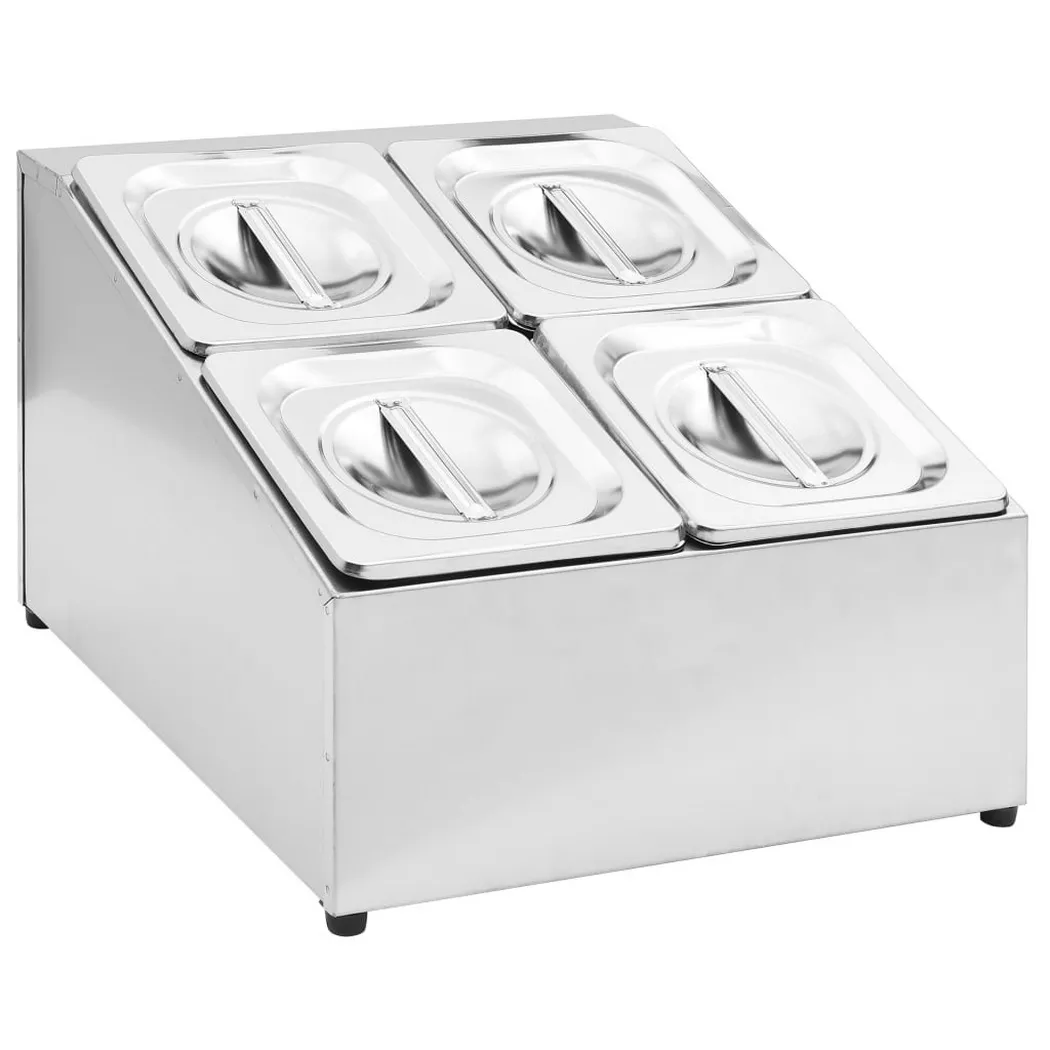 VidaXL - Récipient gastronorm acier, One Size, Argent
