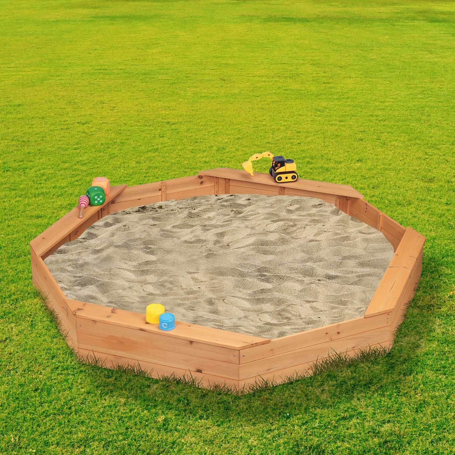 B2X  Achteckiger Sandkasten inkl. Fasertuch 