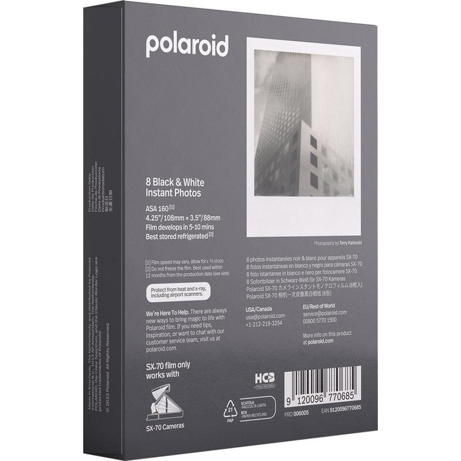 Polaroid  POLAROID Schwarzweißfilm für SX-70,er Rahmen 