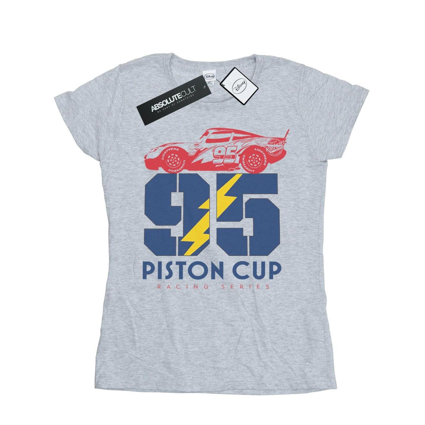 Image of Cars Piston Cup 95 Tshirt Damen Grau M
