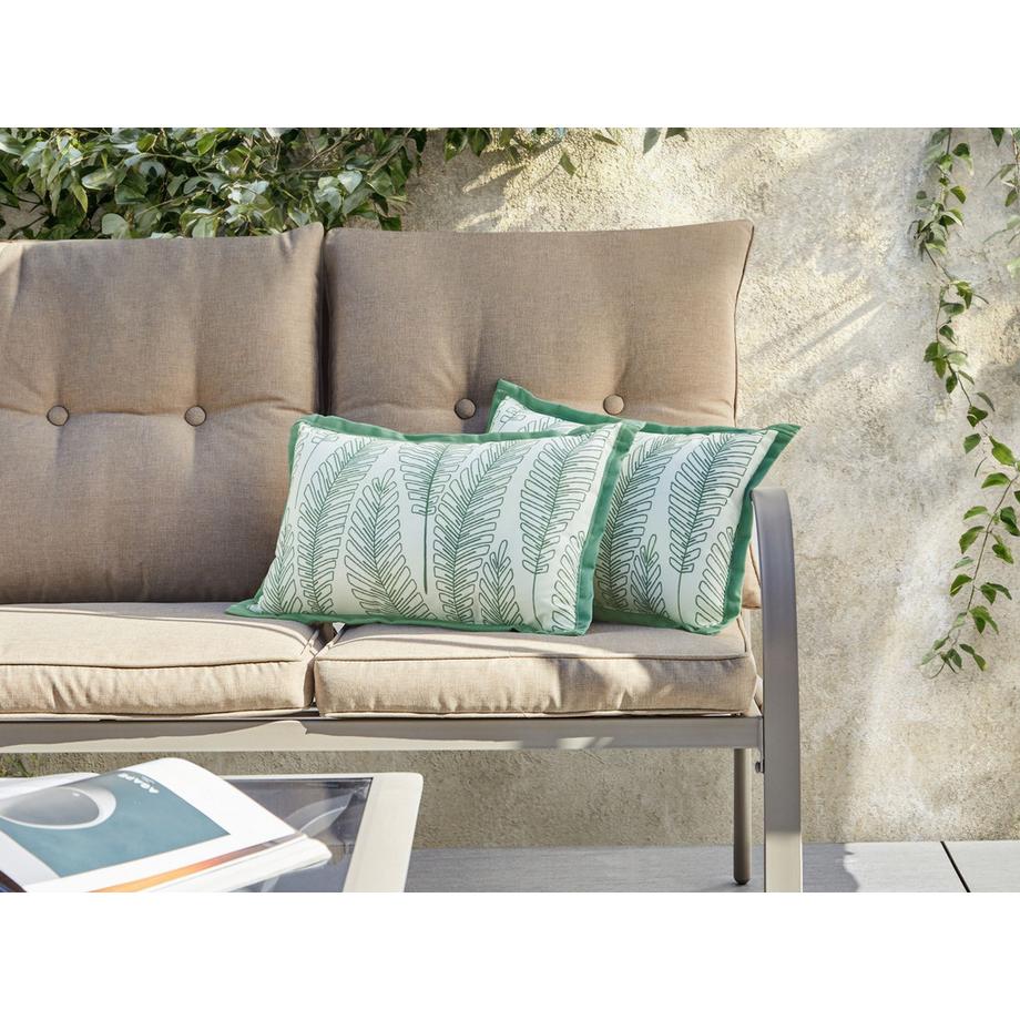 Beliani Lot de 2 coussins d'extérieur en Polyester  MEADOW  