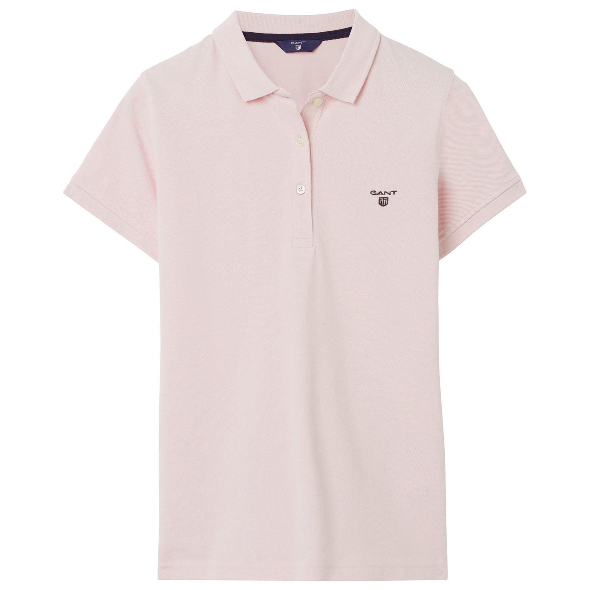 Image of Poloshirt Bequem Sitzend Damen Hellrosa L
