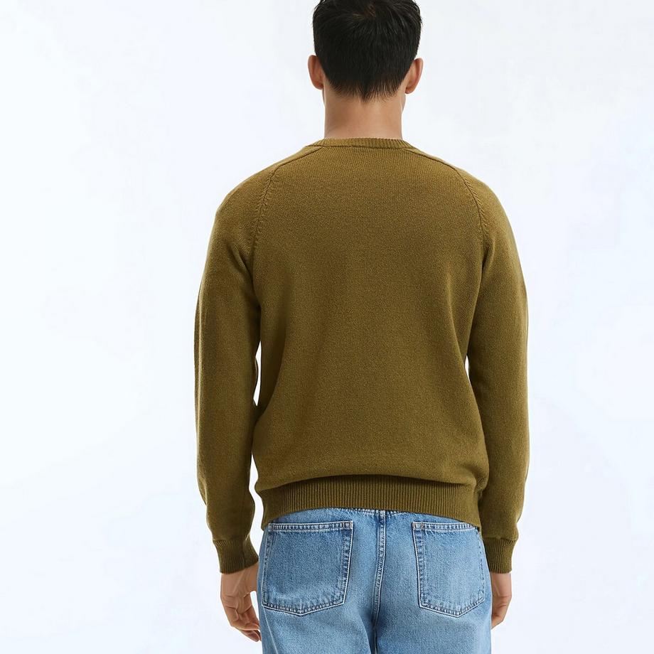 La Redoute Collections Pull col rond en lambswool  