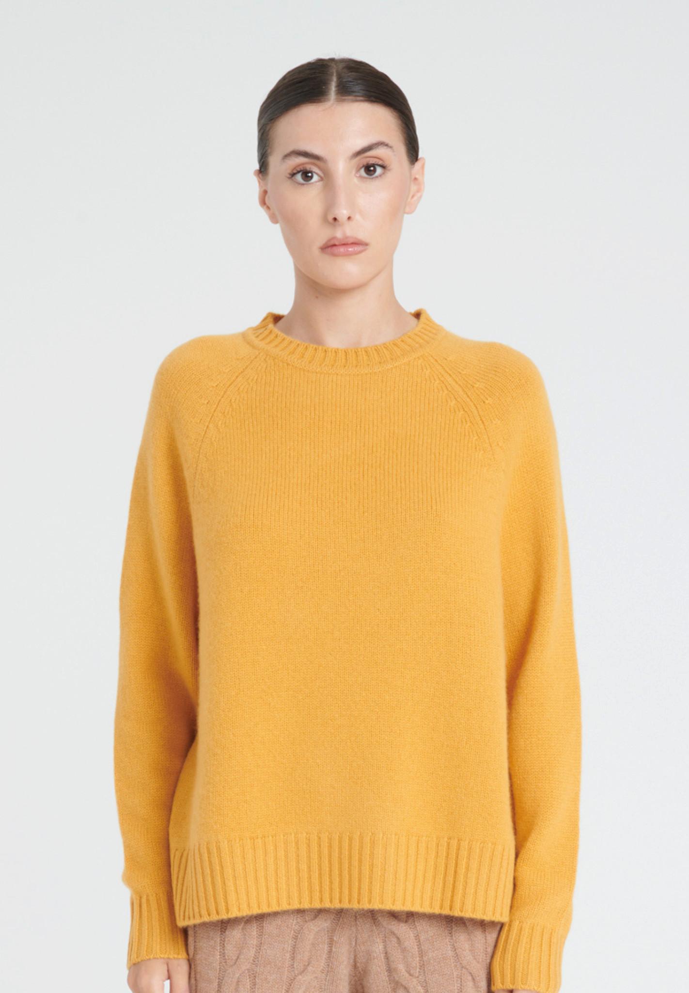 Image of Zaya 7 Pullover Mit Raglanärmeln 6 Fäden - 100% Kaschmir Damen Gelb XL