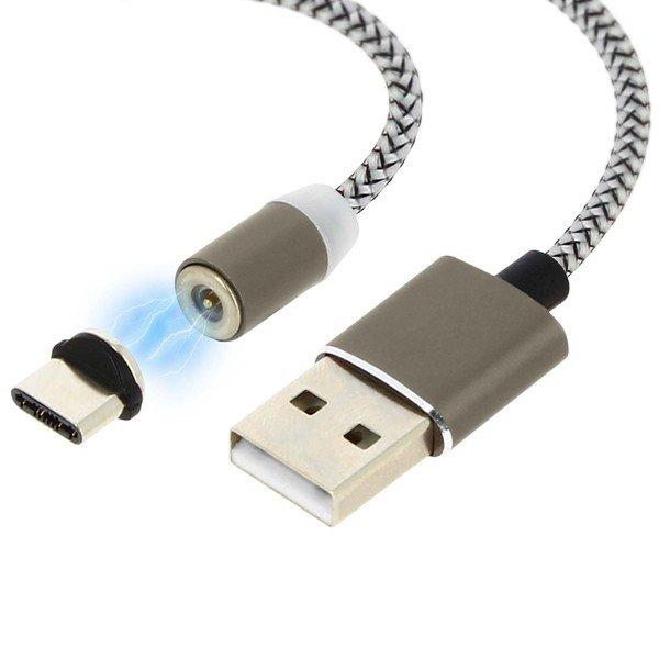 Avizar  Magnetisches USB-C Kabel Silber 