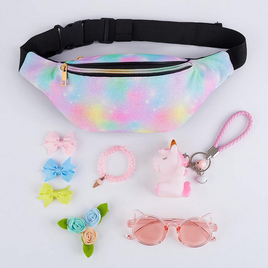 Only-bags.store Sac Banane Sport Paillettes Enfant avec Similicuir  