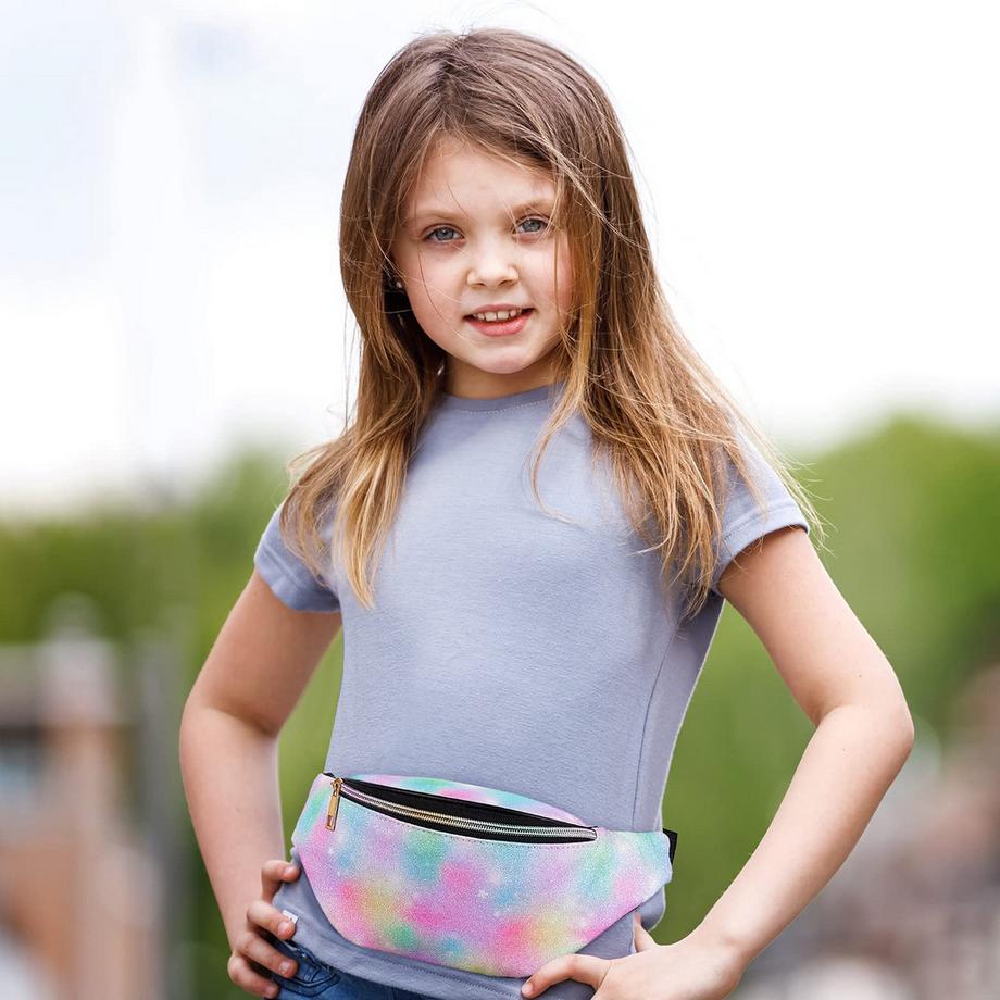 Only-bags.store Sac Banane Sport Paillettes Enfant avec Similicuir  