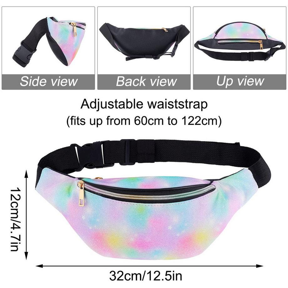 Only-bags.store Sac Banane Sport Paillettes Enfant avec Similicuir  