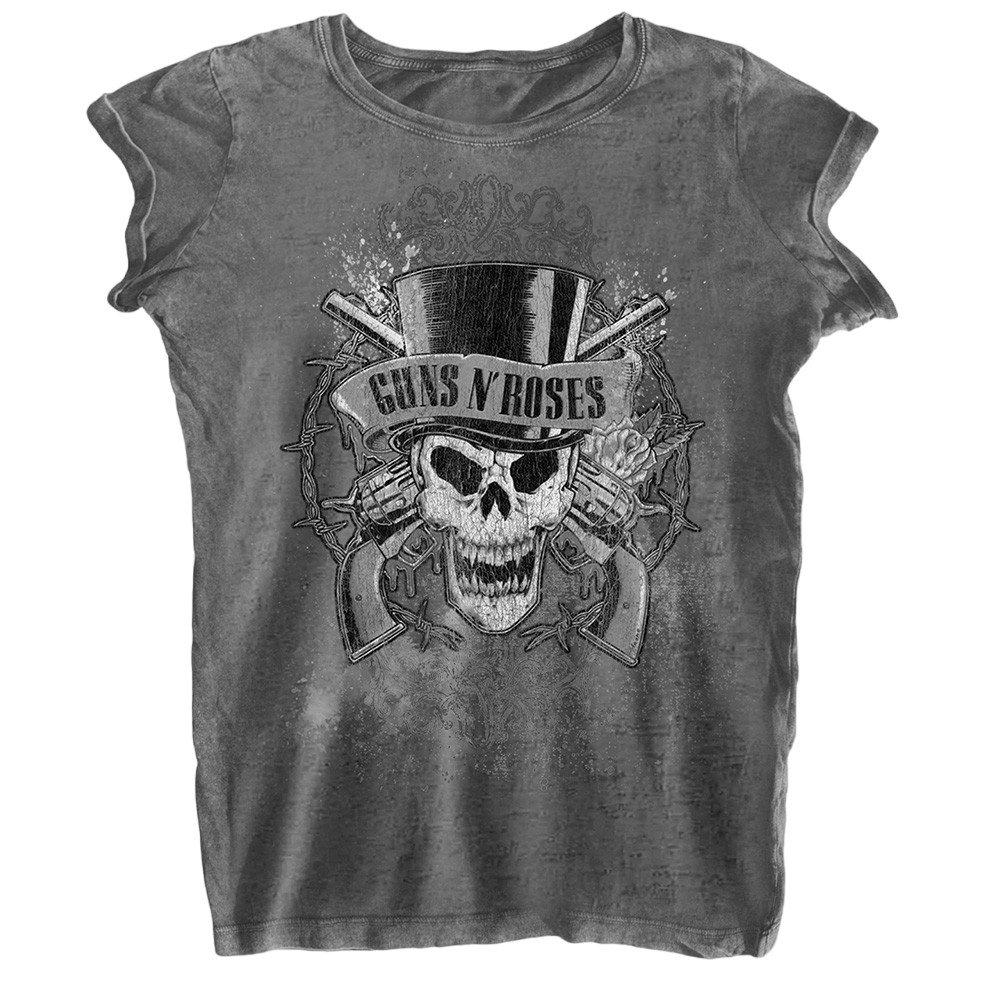 Image of Faded Skull Tshirt Damen Grau S