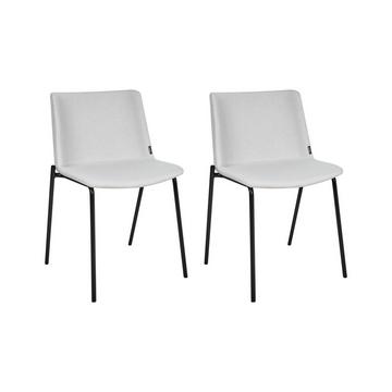 Lot de 2 chaises de salle à manger en Tissu Traditionnel ESBON