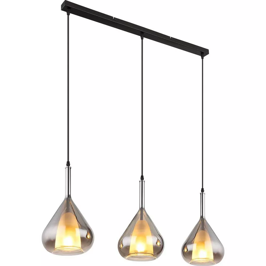 mutoni light – Hängeleuchte Geeky Metall matt 3xE27, One Size