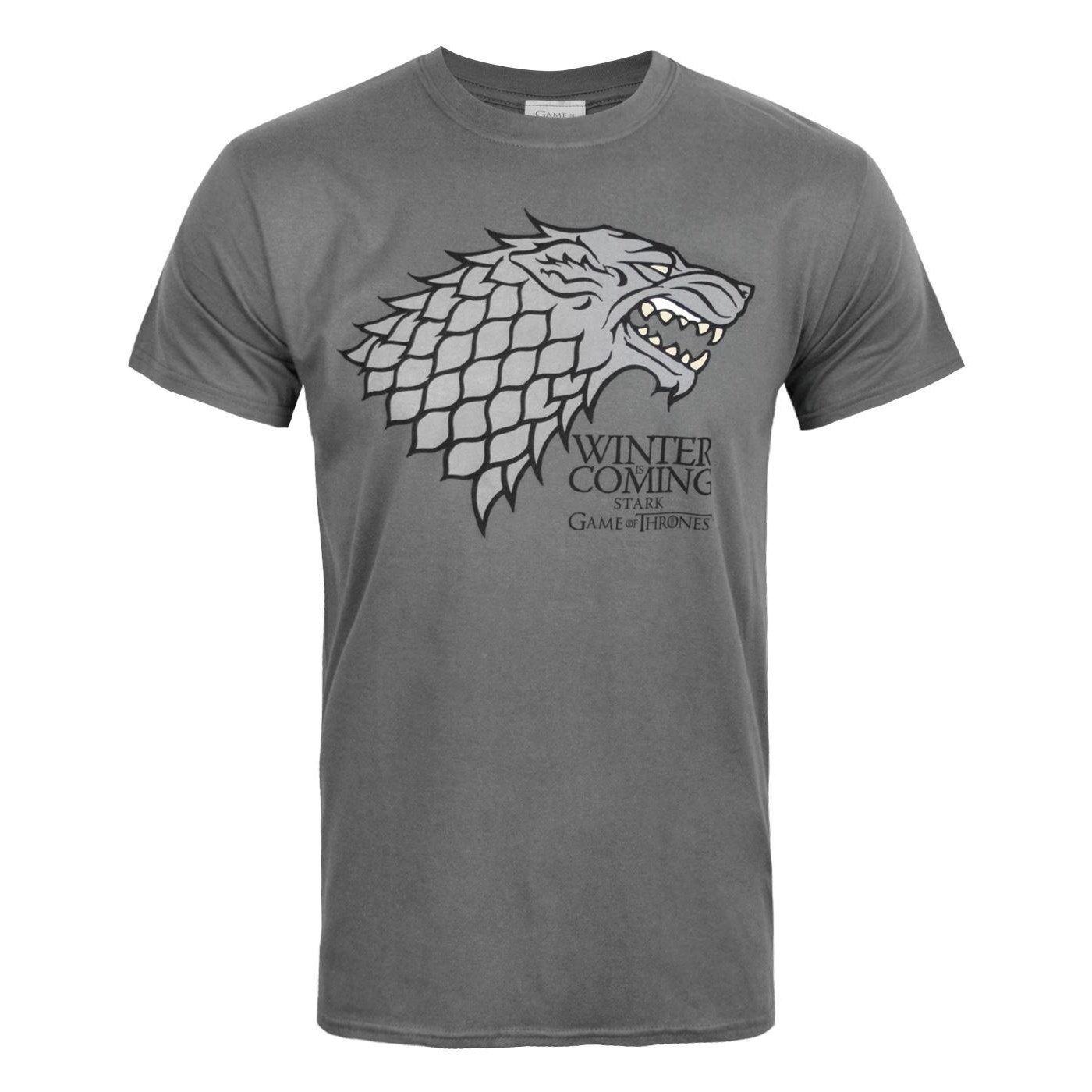 Image of Offizielles Stark Winter Is Coming Tshirt Herren Grau S