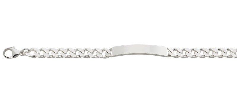 Image of Id-bracelet Panzer Silber 925, 7mm, 19cm Damen Silber 19cm