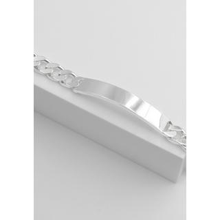 MUAU Schmuck  Bracelet d'identité en argent 925, 7mm, 19cm 