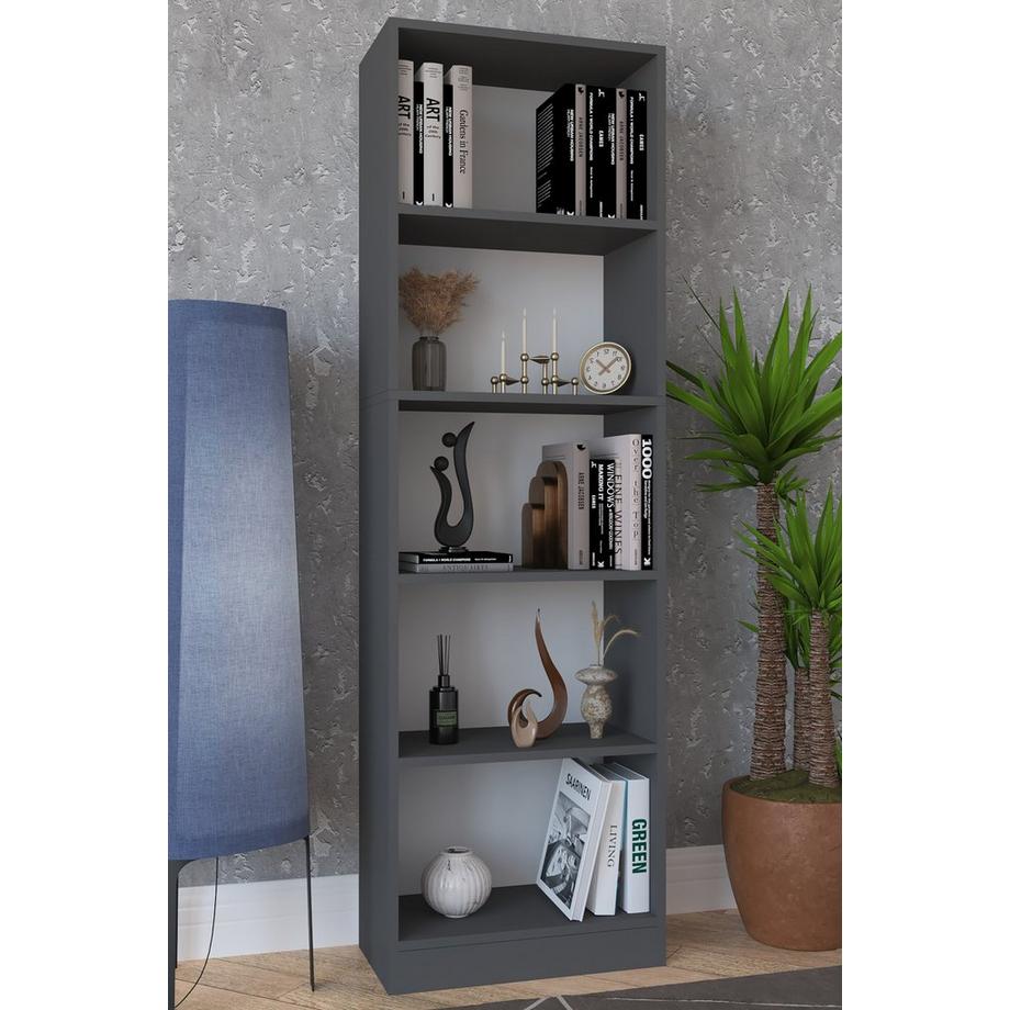 VCM Holz Aufbewahrung Stand Regal Bücherregal Deko Bücher Standregal Dilos XL 5-fach  