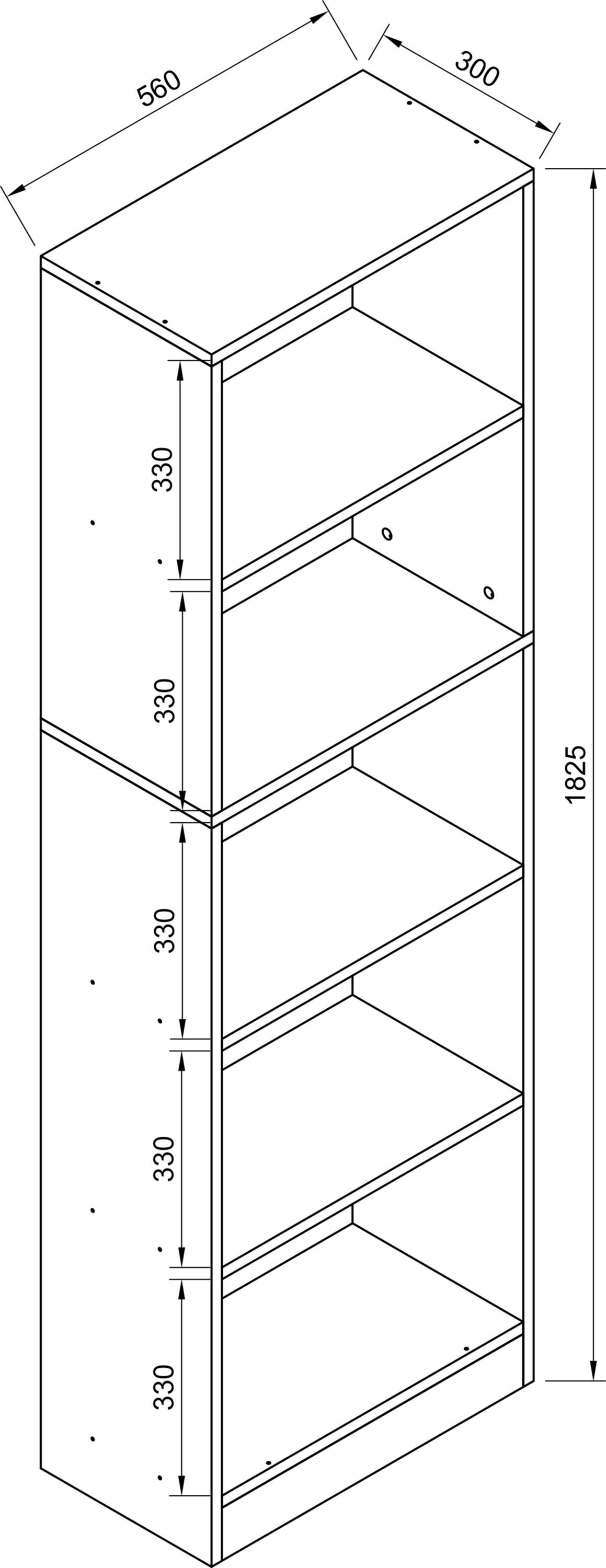 VCM Holz Aufbewahrung Stand Regal Bücherregal Deko Bücher Standregal Dilos XL 5-fach  