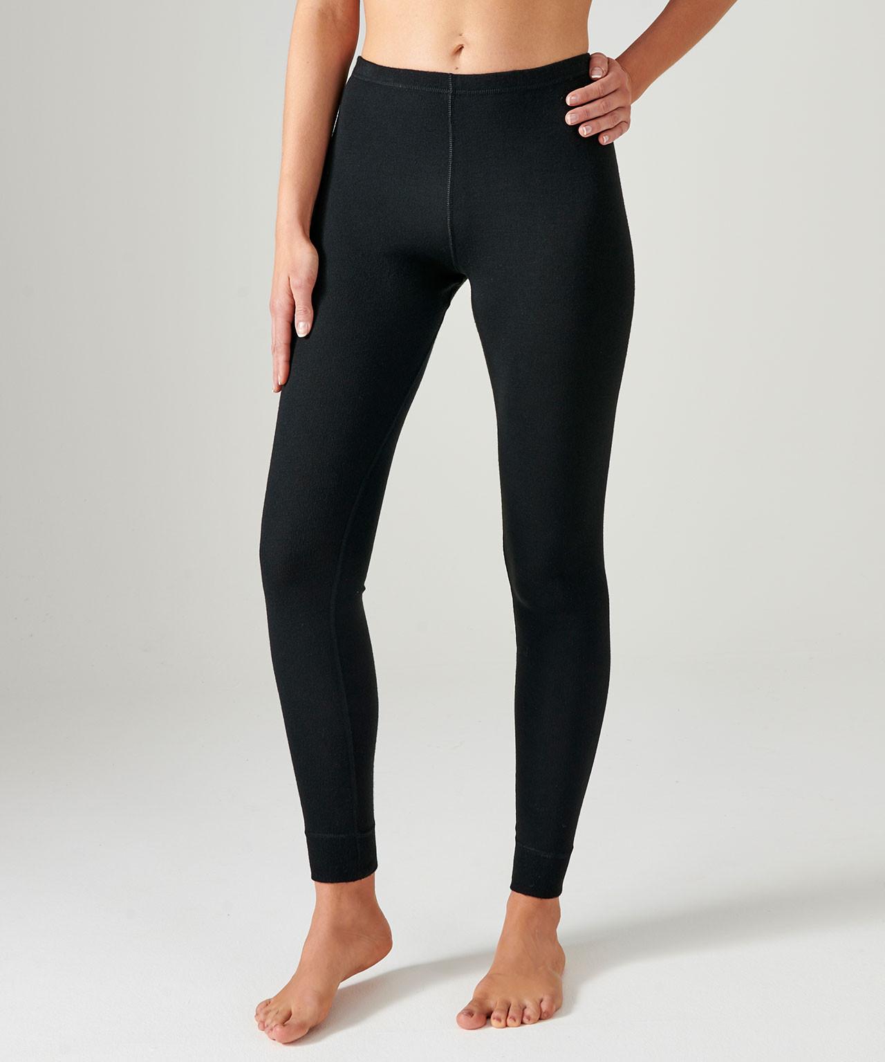 Image of Lange Unterhose, Thermolactyl-feinripp, Wärmegrad Medium 3. Damen Schwarz 54/56