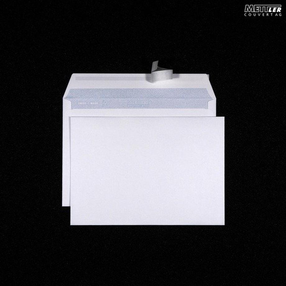 METTLER METTLER Couvert ohne Fenster C5 8066 100g,ultraweiss,Kleber 500 St.  