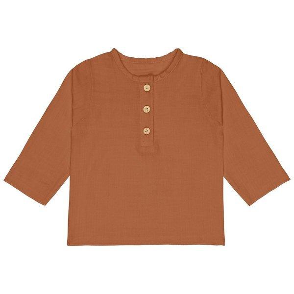 Image of LÄSSIG Mull Langarmhemd Rust 8692 Unisex 86/92