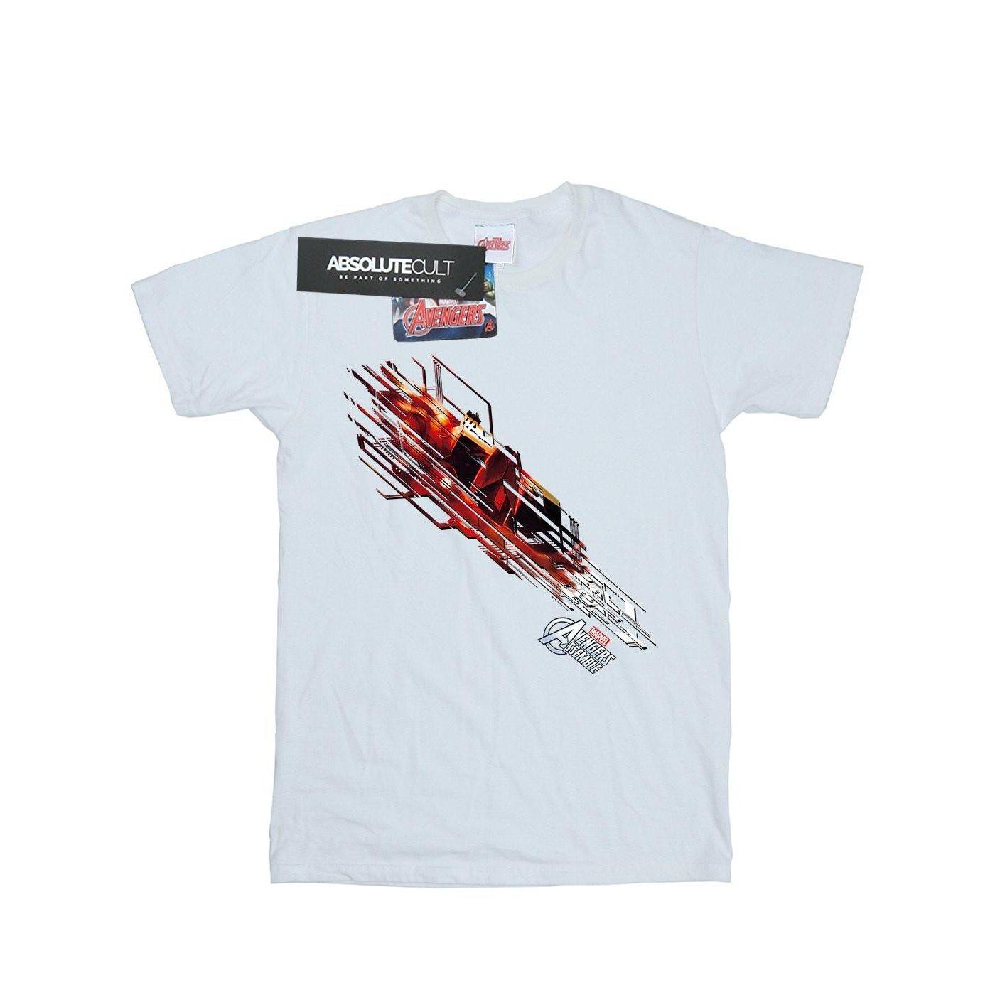 Image of Iron Man Shooting Burst Tshirt Herren Weiss M