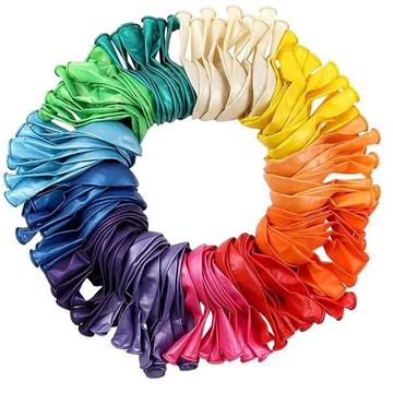 100x Ballons de Différentes Couleurs - Scintillants
