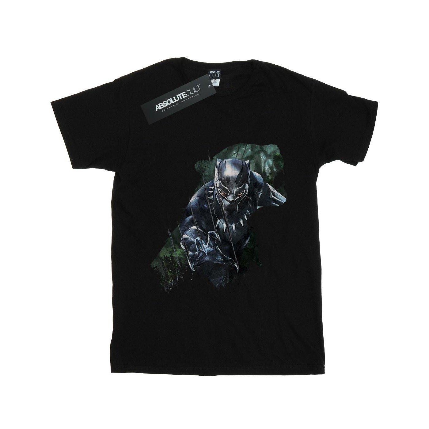 Image of Black Panther Wild Silhouette Tshirt Damen Schwarz L