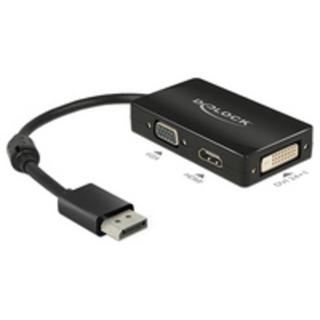 DeLock  Adaptateur Displayport vers VGA HDMI DVI passif 