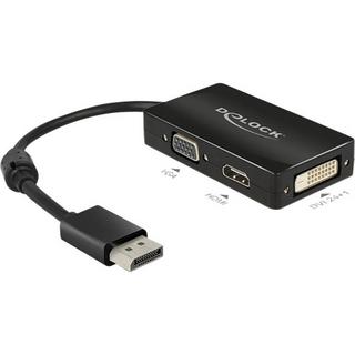 DeLock  Adaptateur Displayport vers VGA HDMI DVI passif 