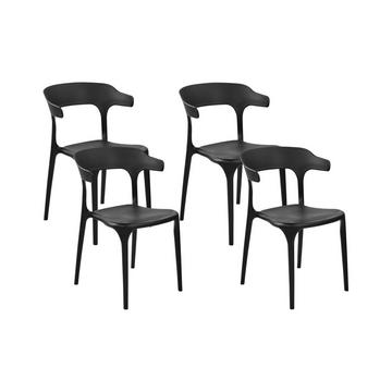 Set di 4 sedie da giardino en Polipropilene Moderno GUBBIO