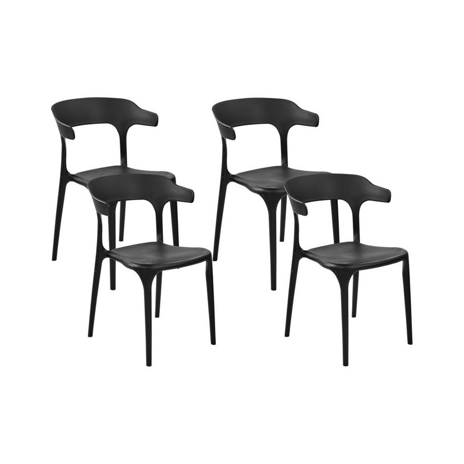 Lot de 4 chaises de jardin en Polypropylène Moderne GUBBIO