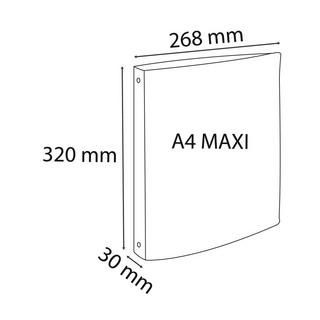 Exacompta Raccoglitore polipropilene Opak con etichetta sul dorso - 4 anelli 20mm - A4 maxi - x 15  