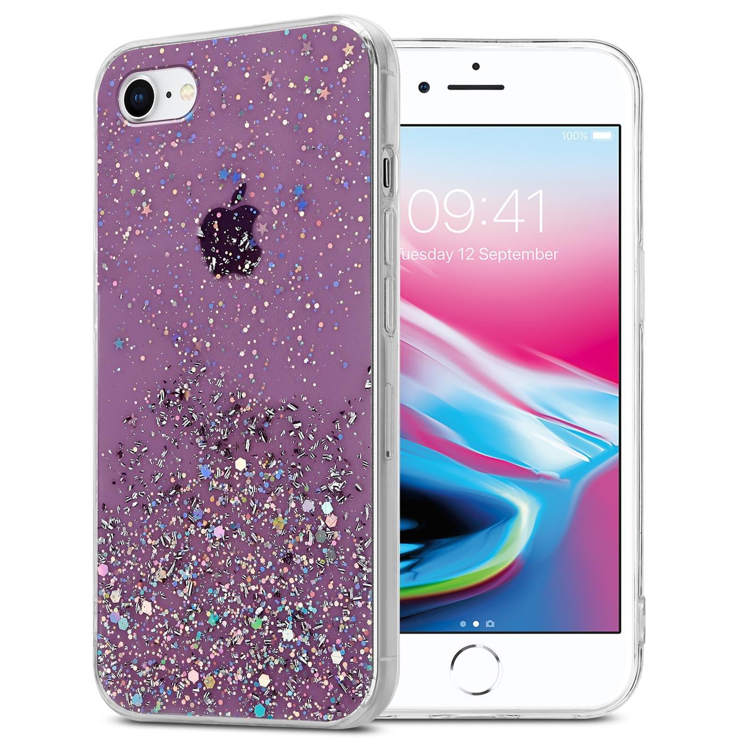 Image of Hülle für Apple iPhone 7 7S 8 SE 2020 TPU Silikon mit funkelnden Glitter