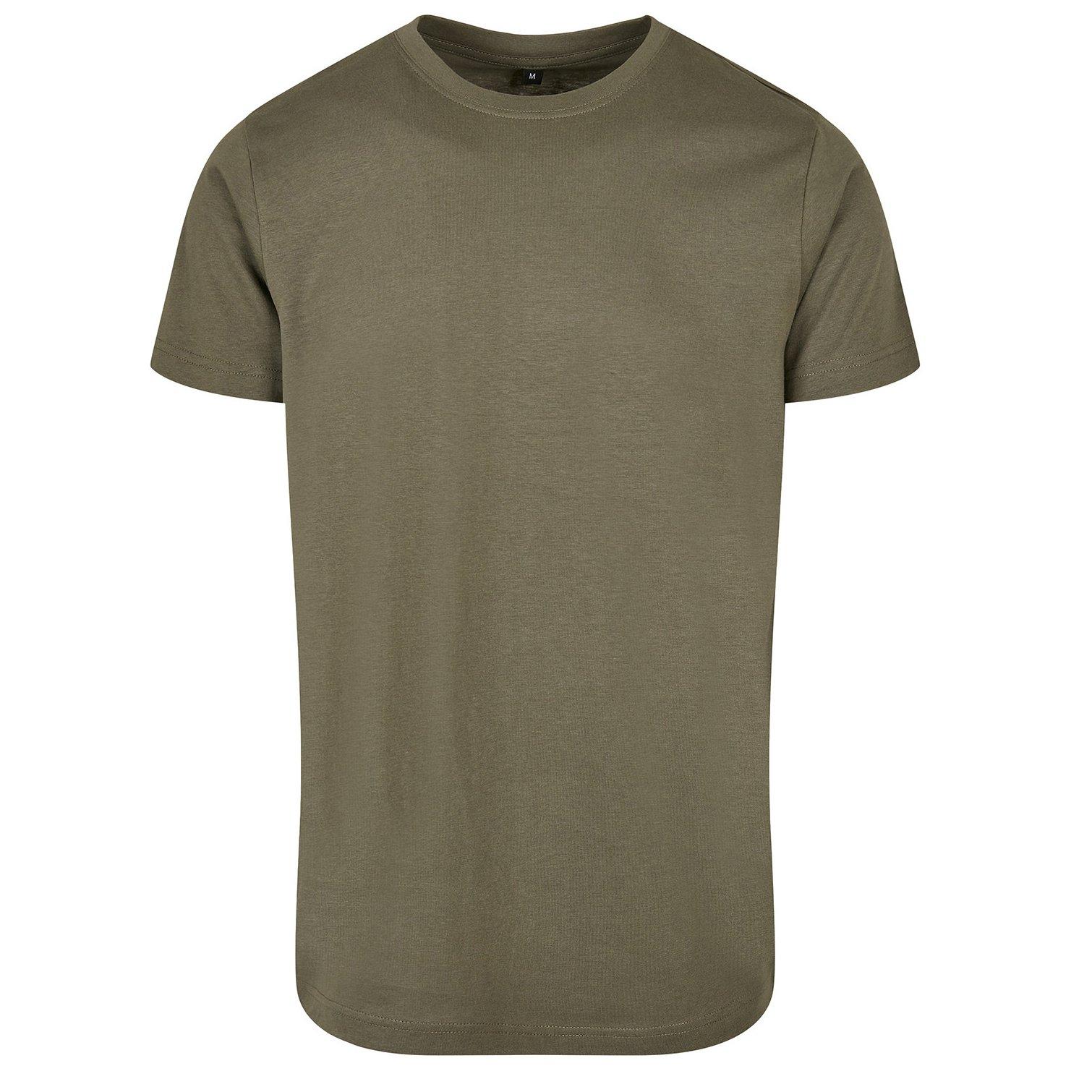 Image of Basic Tshirt Rundhalsausschnitt Herren Olivegrün M